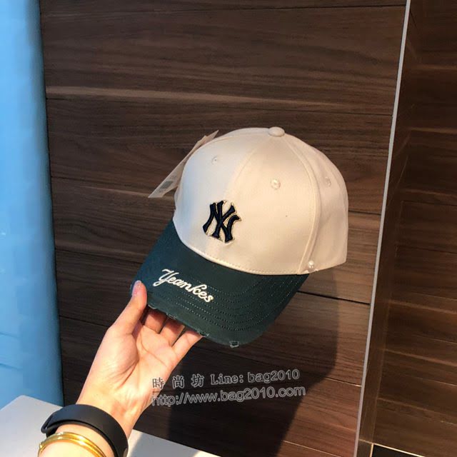 NY新品男士帽子 MLB做舊拼接棒球帽鴨舌帽  mm1479